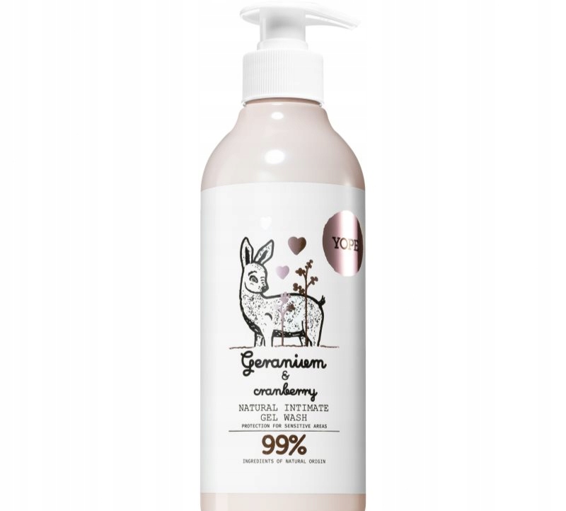 YOPE Naturalny żel do higieny intymnej Geranium i żurawina 300 ml - obrazek 4