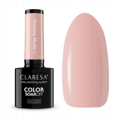 Claresa Lakier hybrydowy Nude Glow Gummy Nude 3, 5g
