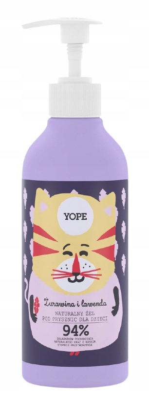 YOPE Naturalny żel pod prysznic dla dzieci Żurawina i lawenda 400 ml - obrazek 3