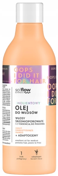 So!flow Emolientowy olej do włosów średnioporowatych puszących się 150 ml