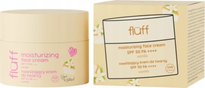 FLUFF Krem do twarzy nawilżający SPF 50 Wanilia 50 ml