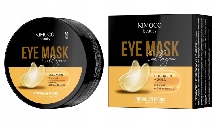 KIMOCO Beauty płatki pod oczy ujędrniająco-rozświetlające z kolaganem 60szt - obrazek 2