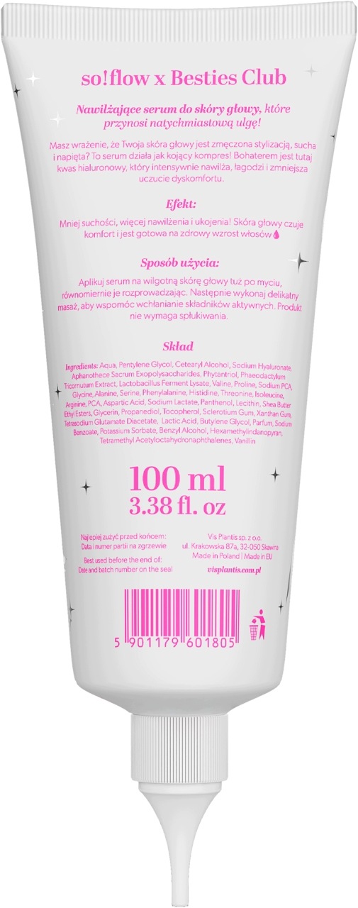 So!Flow Besties Club Serum do skóry głowy nawilżające Summer Crush 100 ml - obrazek 2