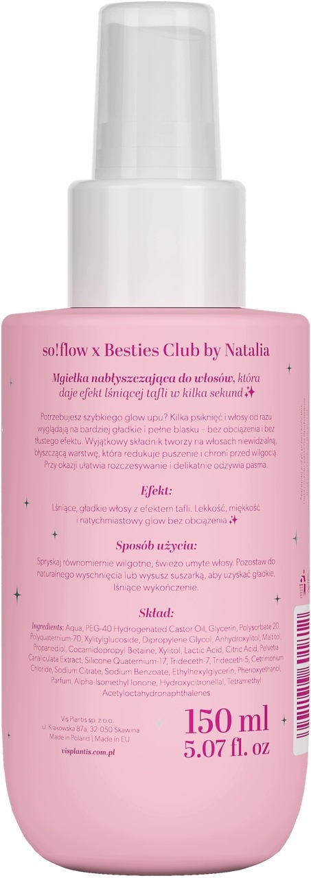 So!flow x Besties Club by Natalia nabłyszczająca mgiełka do włosów 150 ml - obrazek 3