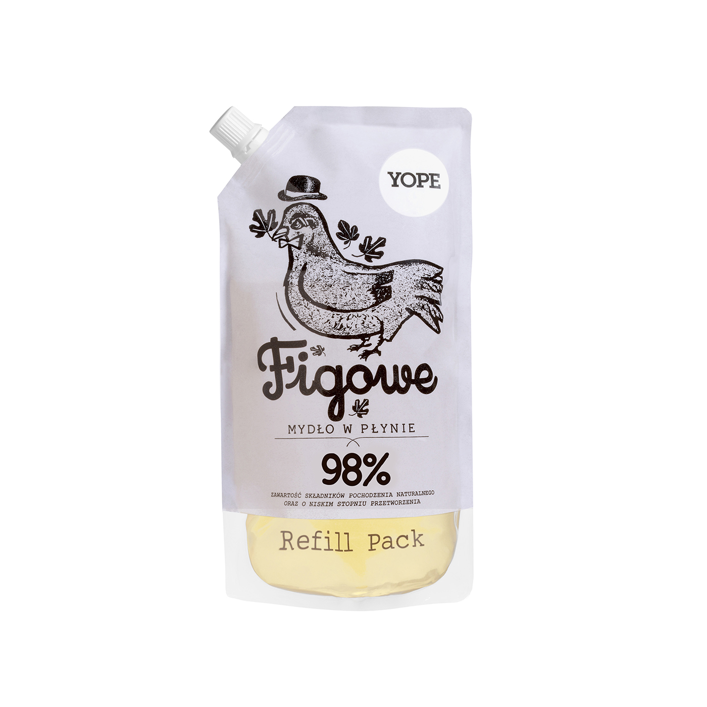 Yope Naturalne Mydło w płynie FIGA zapas 500 ml - obrazek 2