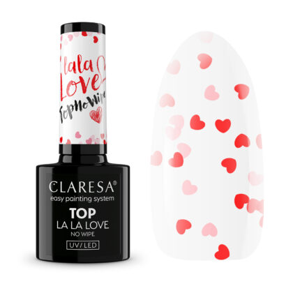 Claresa Top No Wipe La La Love 5g bezbarwny walentynkowy NoWipe