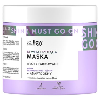SO!flow Rewitalizująca maska do włosów farbowanych z adaptogenami 400 ml