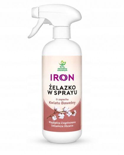 IRON ŻELAZKO W SPRAYU PRASOWANIE BEZ ŻELAZKA KWIAT BAWEŁNY 500ML