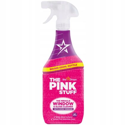 Pink Stuff Płyn do mycia szyb z octem różanym 850ml