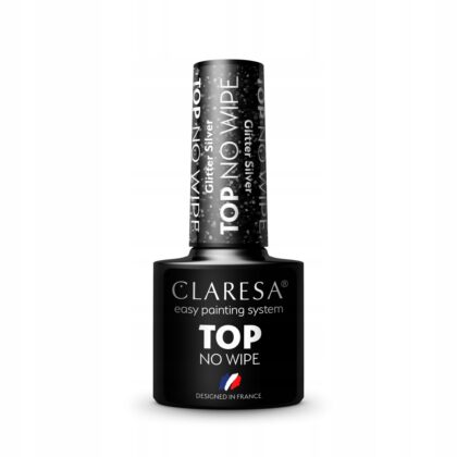 CLARESA TOP DO LAKIERÓW HYBRYDOWYCH Glitter Silver 5g