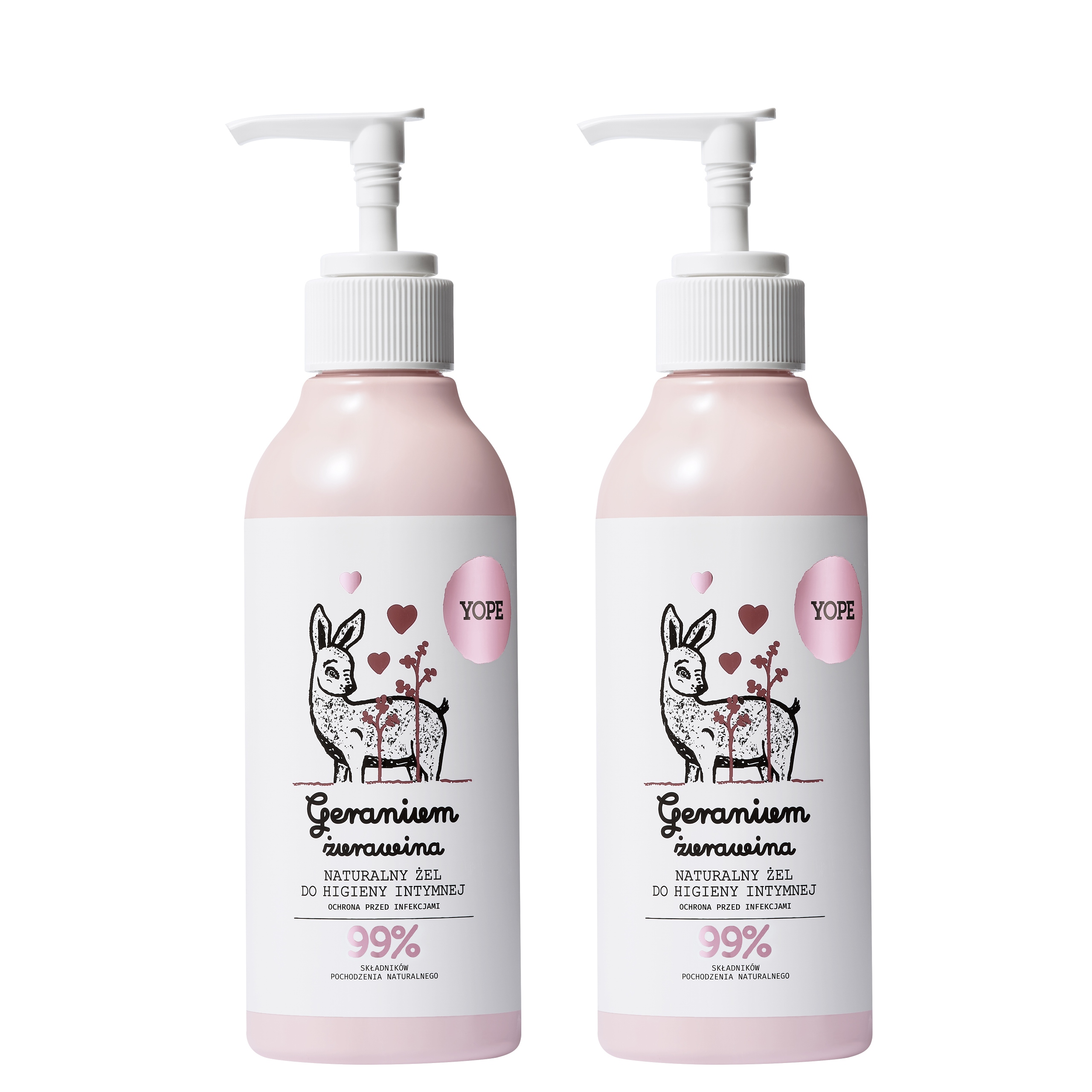 YOPE Naturalny żel do higieny intymnej Geranium i żurawina 300 ml - obrazek 3