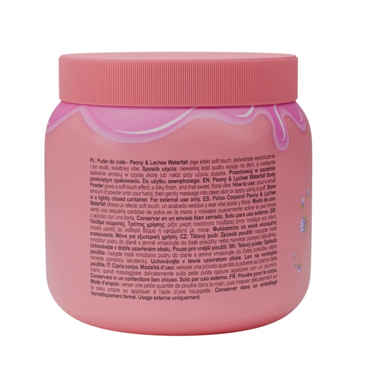 Fluff Blend & Scent Puder do ciała, Peony & Lechee Waterfall 60 g - obrazek 4