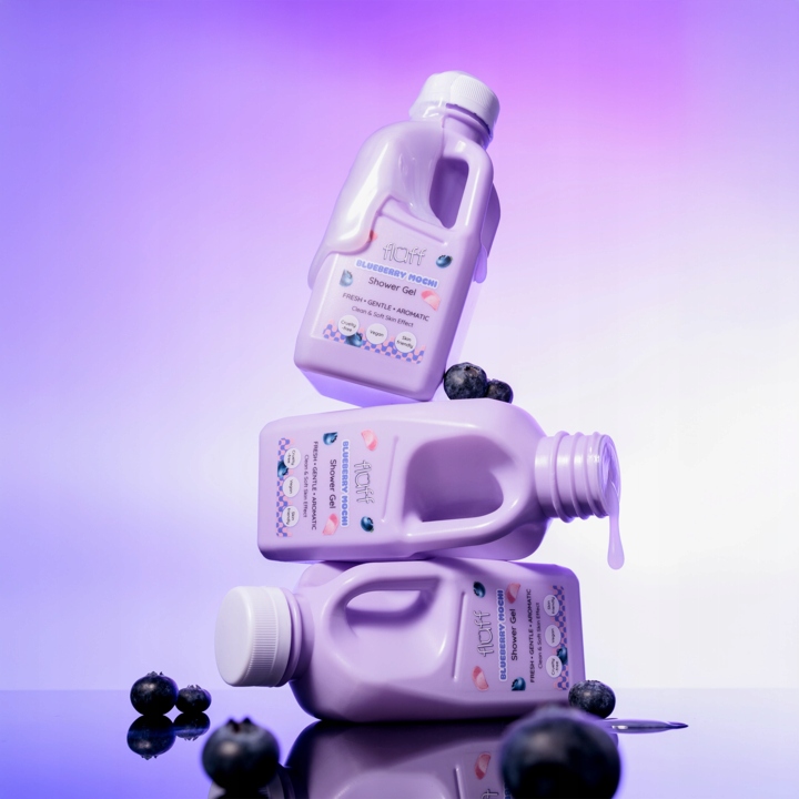 FLUFF Żel do mycia ciała - Blueberry Mochi 500 ml - obrazek 3