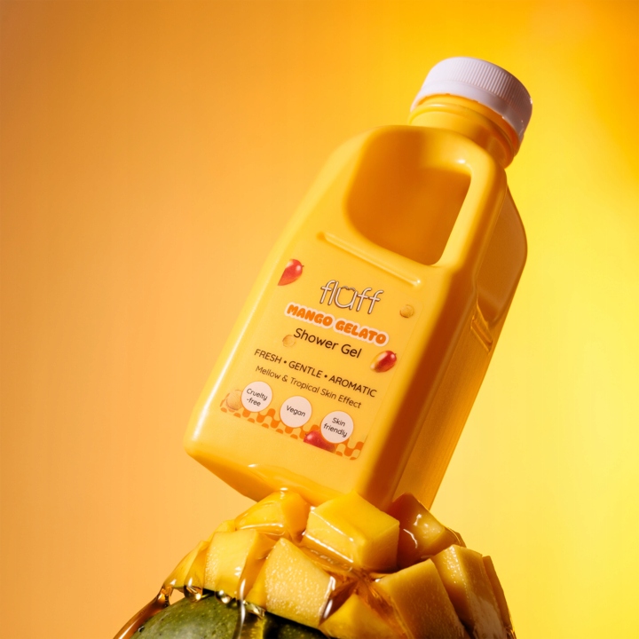 FLUFF Żel do mycia ciała - Mango Gelato 500 ml - obrazek 3
