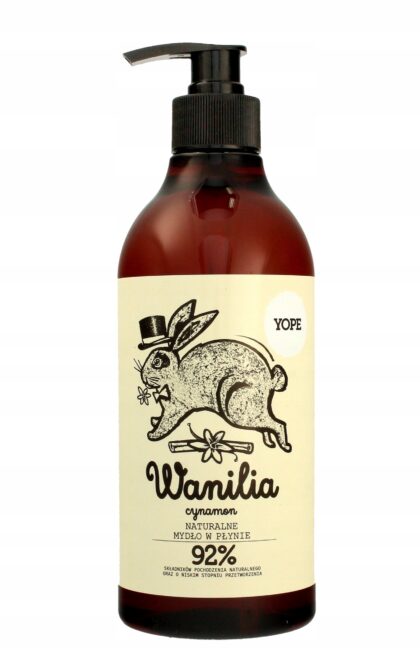 YOPE Naturalne Mydło do rąk w płynie Wanilia i Cynamon 500 ml