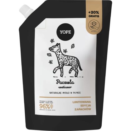 YOPE Mydło w płynie Uzupełnienie Zapas Paczula Wetiwer 600 ml