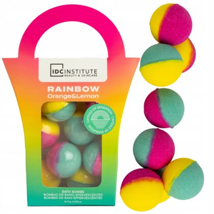 IDC Institute Kule musujące do kąpieli Cocktail Bath 8x15 g RAINBOW