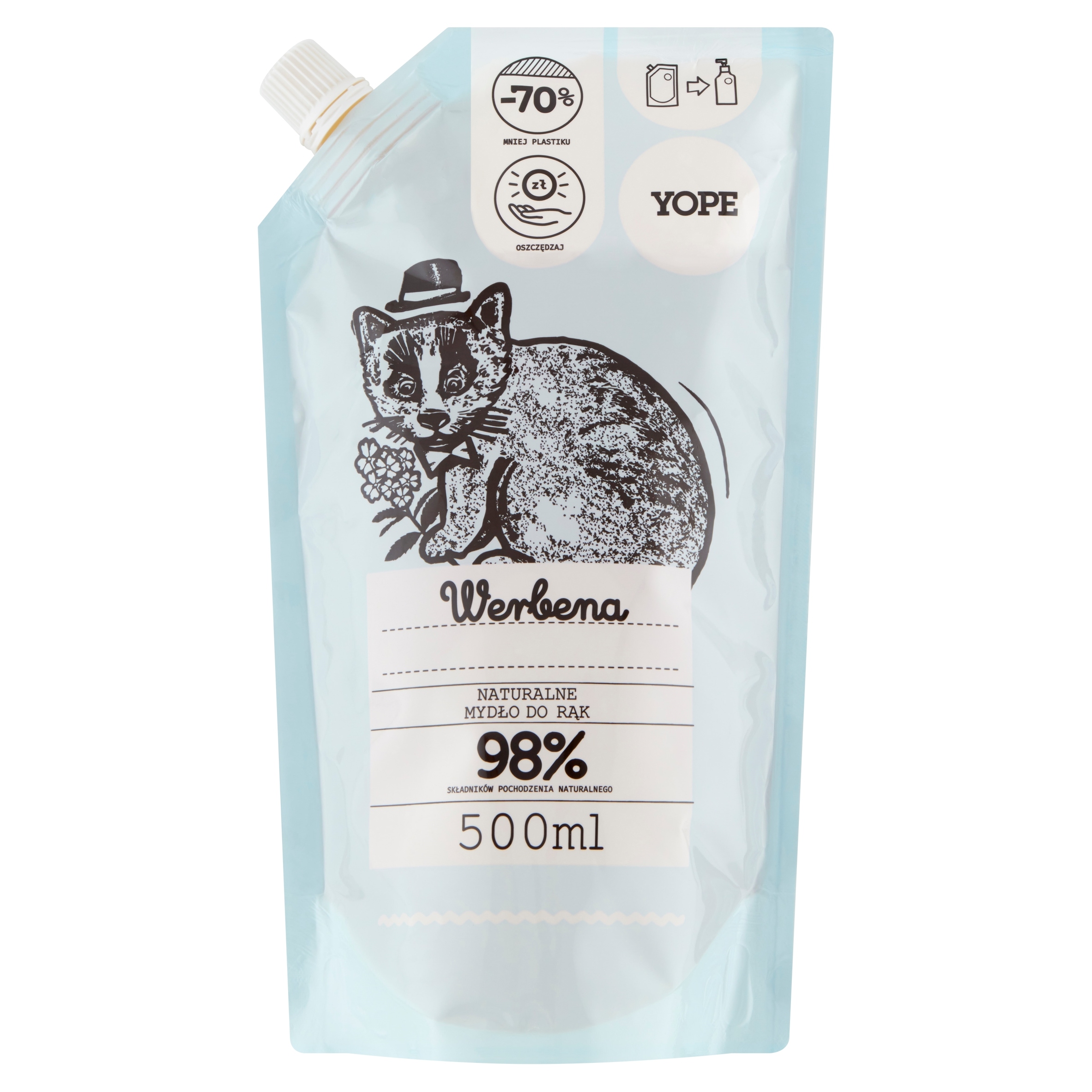 Yope Refill Zapas Naturalne Mydło do rąk Werbena 500ml - obrazek 2