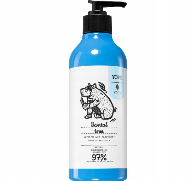 YOPE naturalny żel pod prysznic Drzewo Sandałowe Szafran Patchouli 400 ml - obrazek 5
