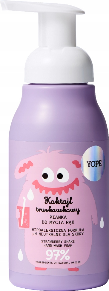 YOPE TRUSKAWKOWA Pianka do mycia rąk dla dzieci 300 ml