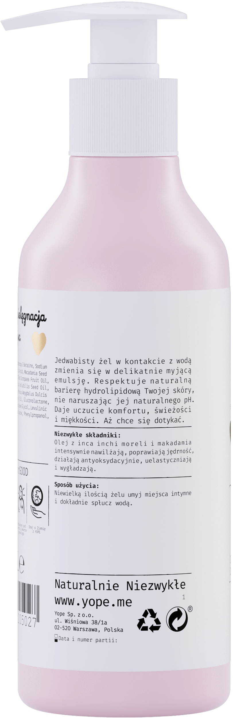 YOPE Hydrofilowy olejkowy intymny żel myjący Aksamitna gładkość 250 ml - obrazek 5