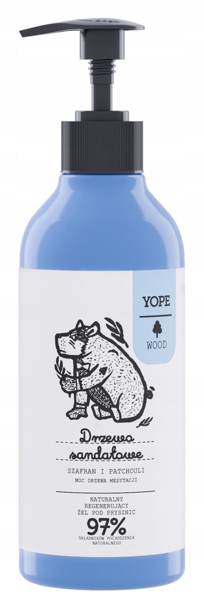 YOPE naturalny żel pod prysznic Drzewo Sandałowe Szafran Patchouli 400 ml