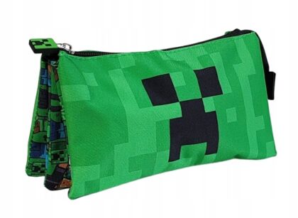MINECRAFT Saszetka piórnik 3 komory Face 21 x 11 x 3,5 cm