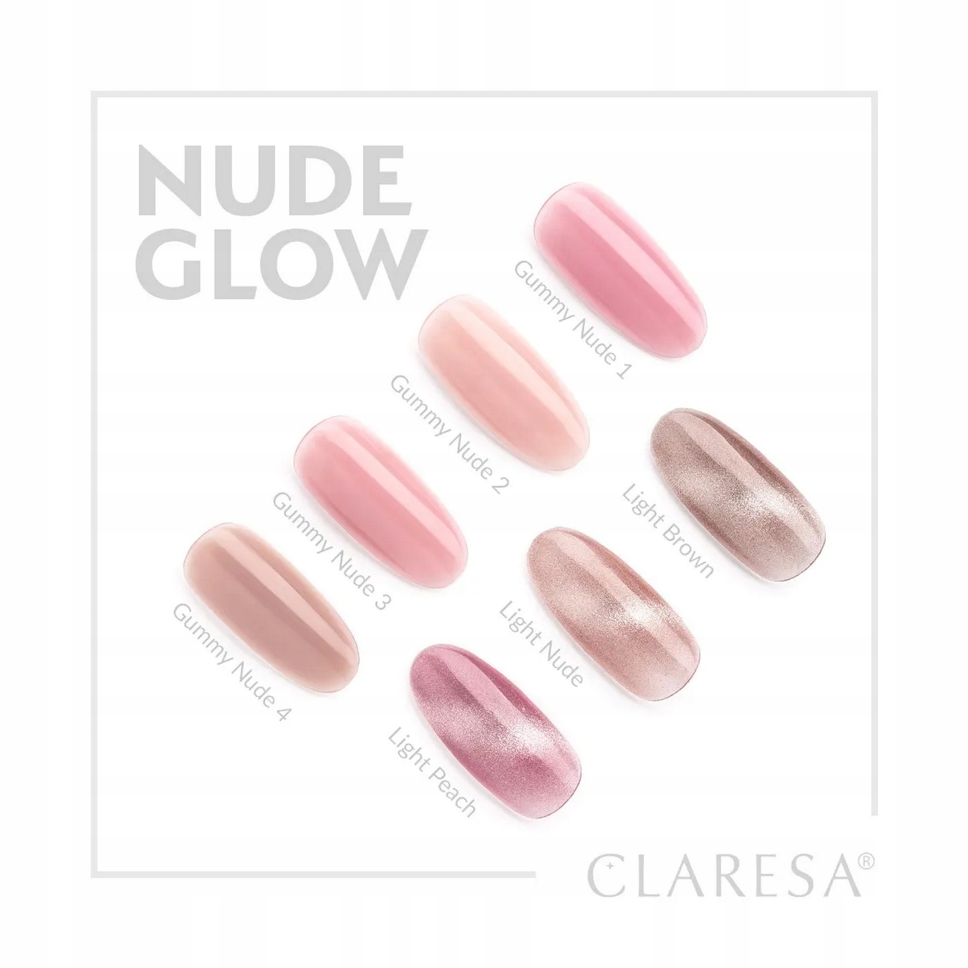 Claresa Lakier hybrydowy Nude Glow Cat Eye Light Brown, 5g - obrazek 3