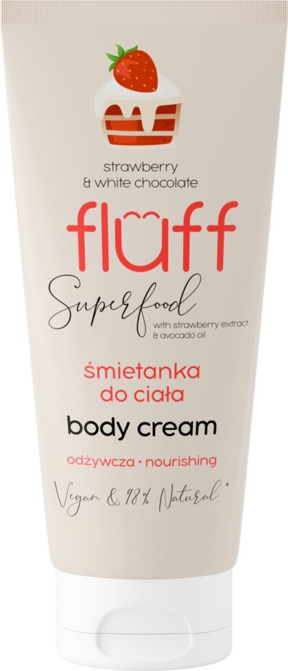 FLUFF Śmietanka do ciała odżywcza Truskawka z Białą Czekoladą 150ML
