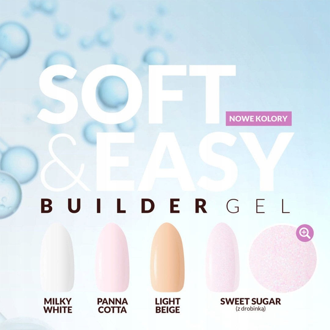 CLARESA Żel Budujący SOFT&EASY BUILDER GEL PANNA COTTA 45g - obrazek 6