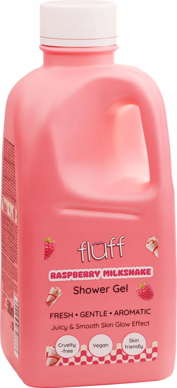 FLUFF Żel pod prysznic Raspberry Milkshake 500 ml - obrazek 3