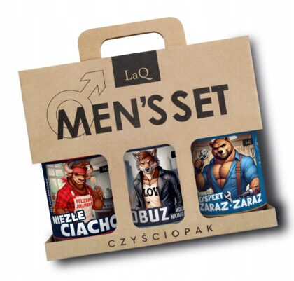 LAQ CZYŚCIOPAK Zestaw Męski 3X500 Żel Pod Prysznic - Ciacho, Łobuz, Ekspert