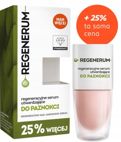 REGENERUM Regeneracyjne serum utwardzające paznokcie WIĘKSZA POJEMNOŚĆ 10ML