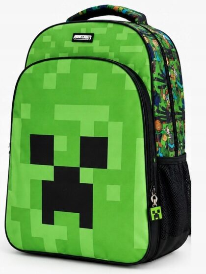 MINECRAFT Plecak Szkolny A4 Trzykomorowy 42 × 31 × 16 cm