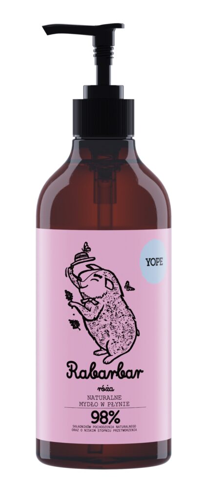 YOPE Naturalne mydło do rąk Rabarbar i Róża 500 ml