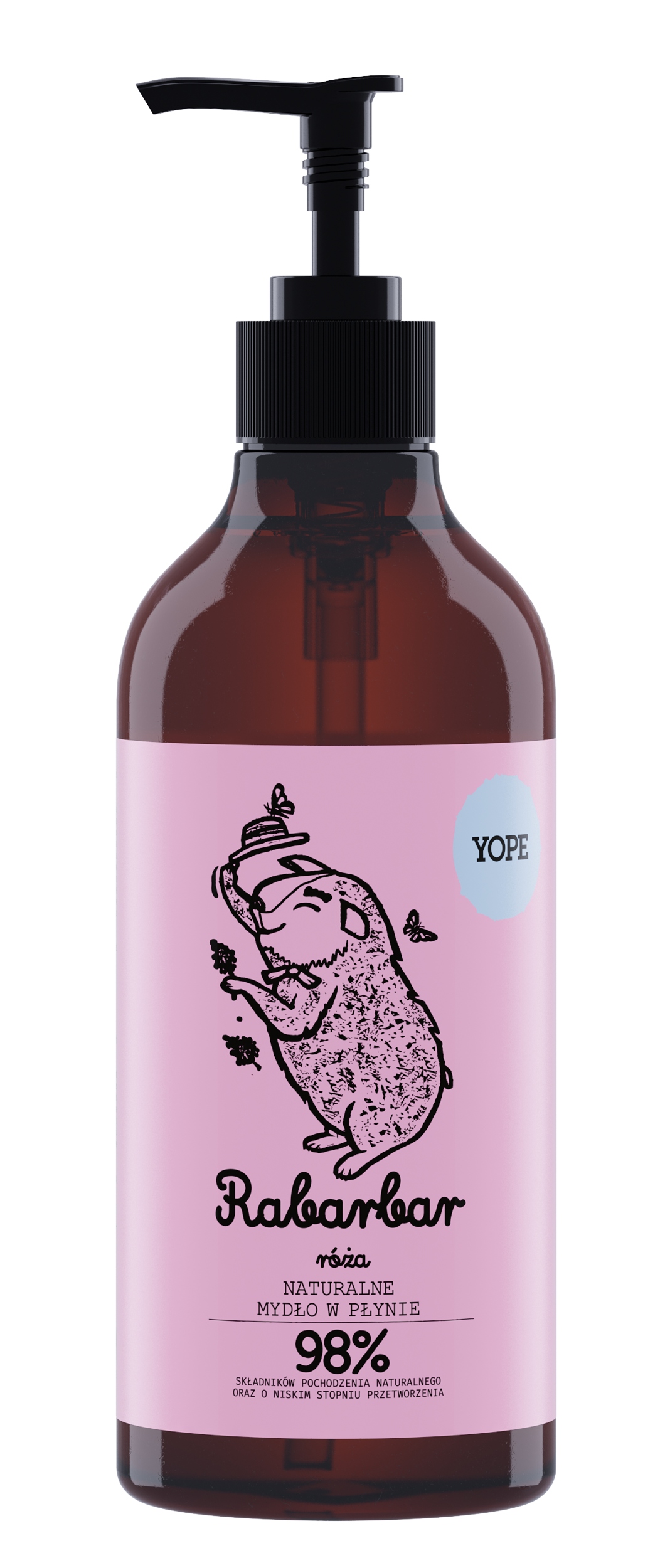 YOPE Naturalne mydło do rąk Rabarbar i Róża 500 ml