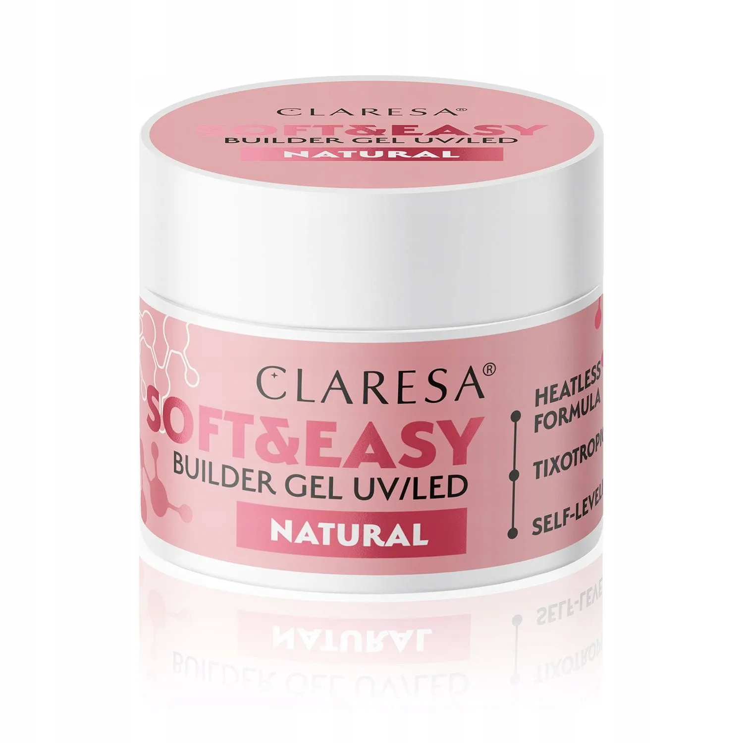 CLARESA Żel Budujący SOFT&EASY BUILDER GEL NATURAL 45G - obrazek 5