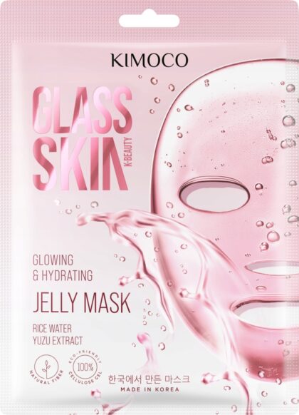 Kimoco Glass Skin maska w płachcie, rozświetlająco-nawilżająca