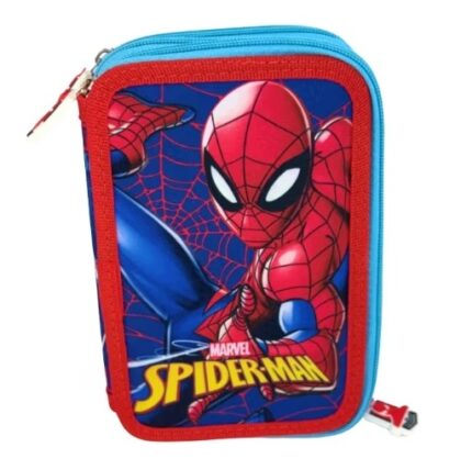 SPIDERMAN Piórnik z wyposażeniem 3 KOMOROWY
