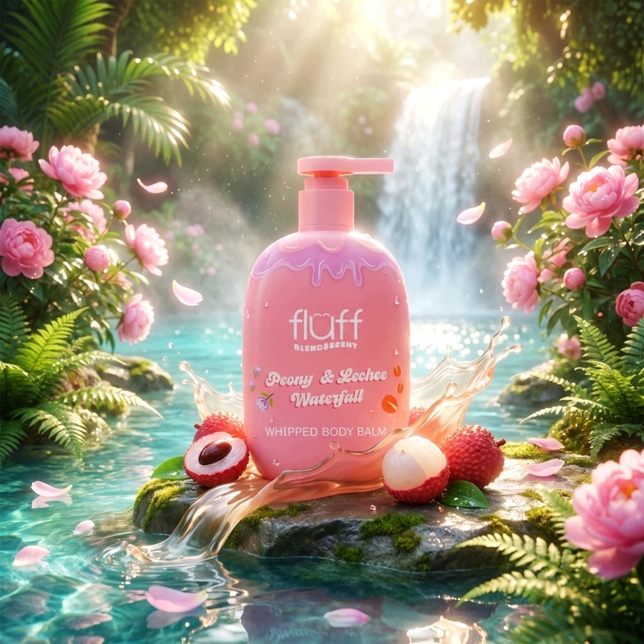 Fluff Blend & Scent Balsam do ciała, Peony & Lechee Waterfall 280 - obrazek 3