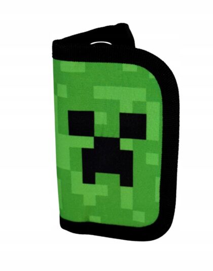 Portfel Minecraft Creeper składany na rzep 13 × 9 cm