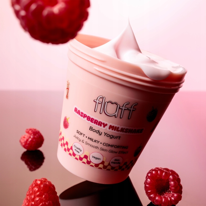 FLUFF Jogurt do ciała Raspberry Milkshake 180 ml - obrazek 4