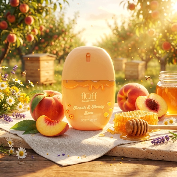 Fluff Blend & Scent Perfumowana mgiełka do ciała Peach & Honey Jam 50ml - obrazek 3