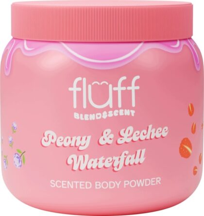 Fluff Blend & Scent Puder do ciała, Peony & Lechee Waterfall 60 g