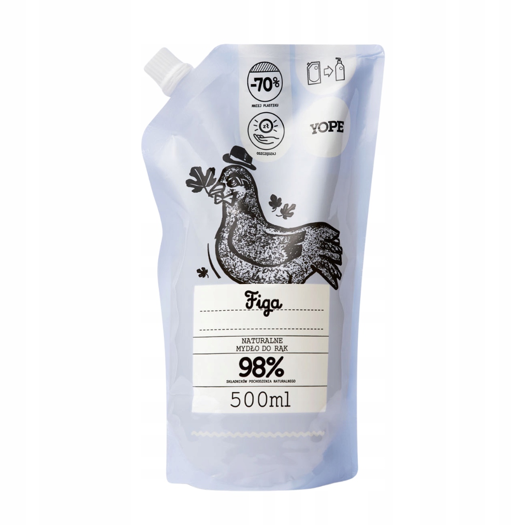 Yope Naturalne Mydło w płynie FIGA zapas 500 ml