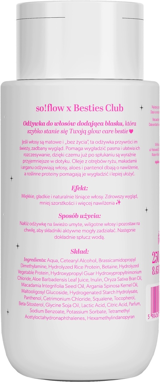 So!flow x Besties Club by Natalia Odżywka do włosów, dodająca blasku 250 ml - obrazek 2
