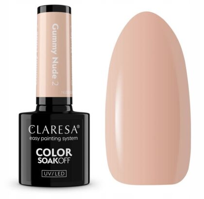 Claresa Lakier hybrydowy Nude Glow Gummy Nude 2, 5g