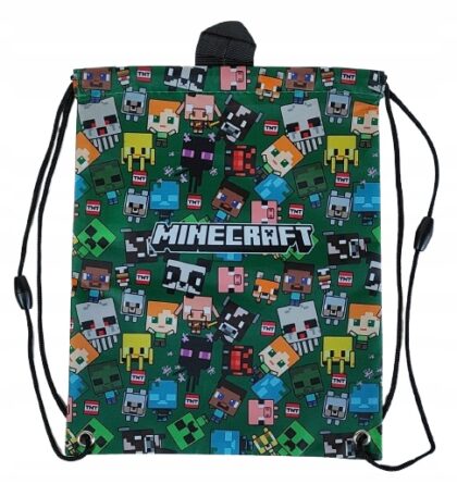MINECFART Worek szkolny, torba sportowa Minecraft Characters 30 x 24 cm