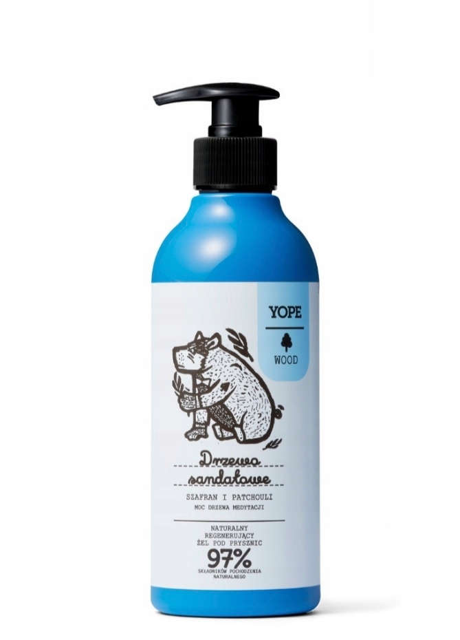 YOPE naturalny żel pod prysznic Drzewo Sandałowe Szafran Patchouli 400 ml - obrazek 2