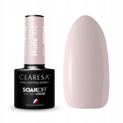CLARESA LAKIER HYBRYDOWY NUDE 102 5g Odcienie brązu i beżu
